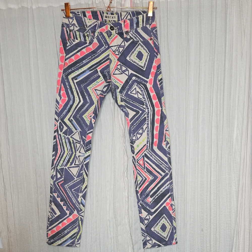 Roxy Blue and Green Striped Apparel